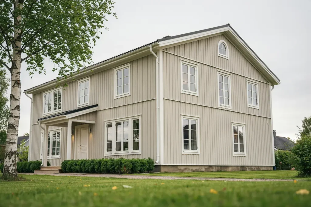 fasadrenovering och f nsterbyte p villa i rimbo